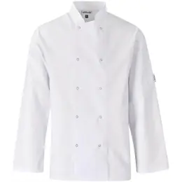 Unisex Long Sleeve Zest Chef Jacket White Front